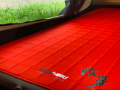 True Red | Mattress inflated in swag