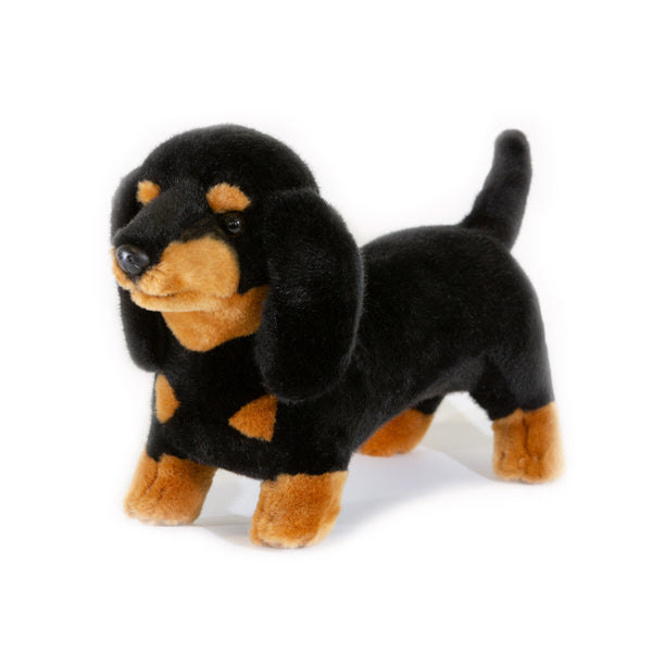 Buddy | Black and Tan Plush Dachshund.