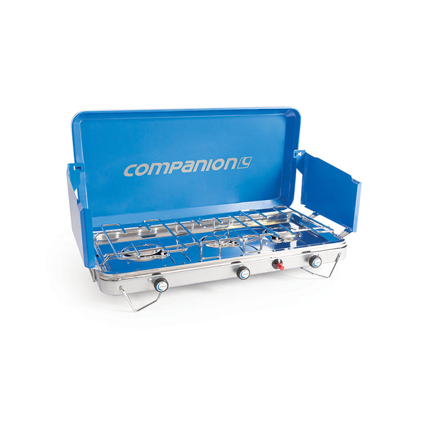 Blue | Companion Deluxe 3 Burner LP Gas Stove