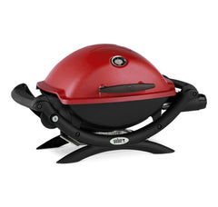 Red | Weber Baby Q 1200 Premium angled to show ignition