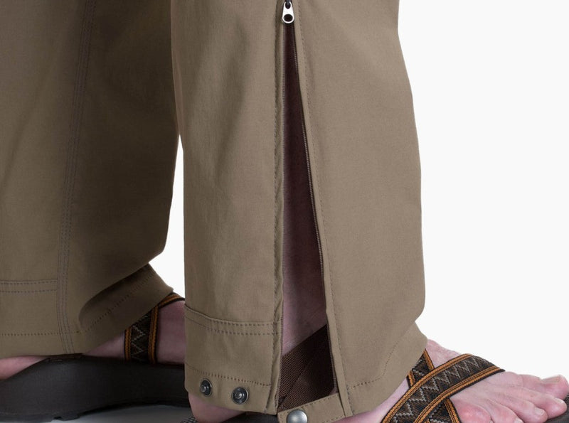 Khaki | Lower leg zip for custom fit over boots. Burnt Orange Colour.