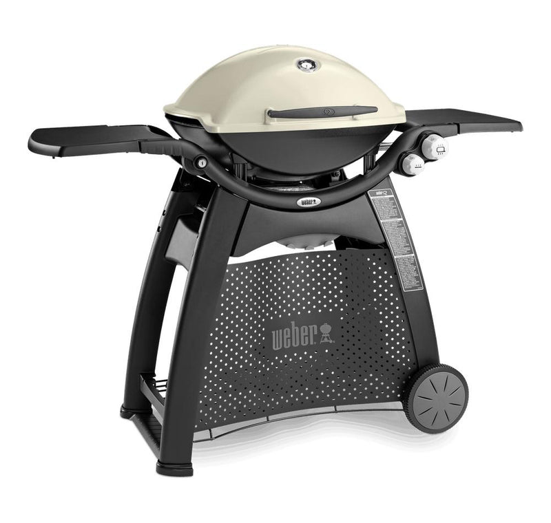 Titanium | Weber® Family Q Premium (Q3200) Gas Barbecue angled full front view