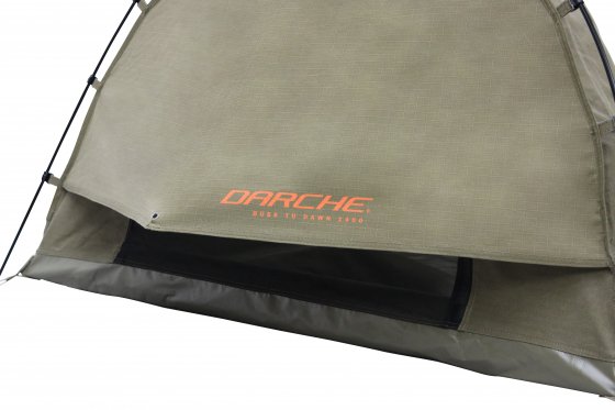 Green | Darche Dusk to Dawn 900 Swag, End Awning pegged out