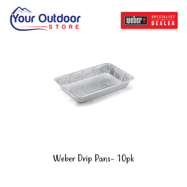 Weber drip pans hero with logos 