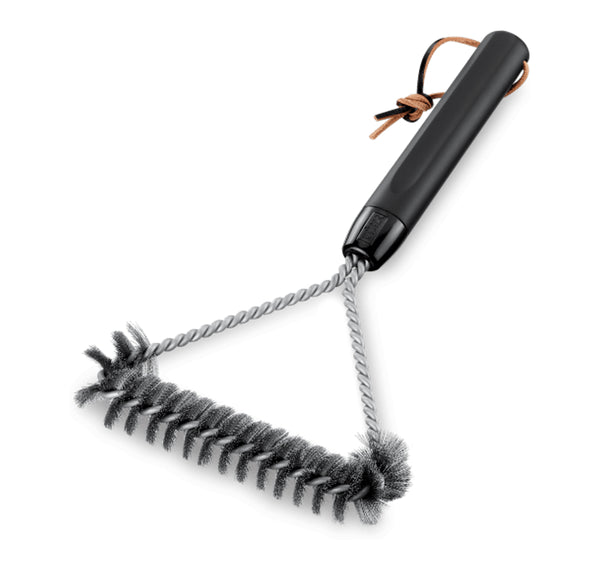Black | Weber Three Sided Grill Brush. 12