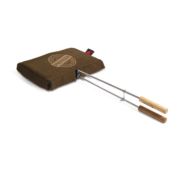 Double Campfire Jumbo Jaffle Iron Canvas Bag. With Iron inside