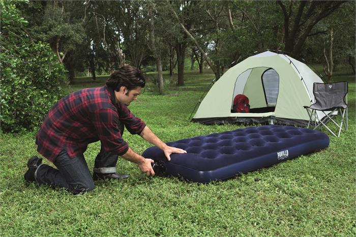 Blue | Bestway Pavillo Single Airbed. Shown Camping.