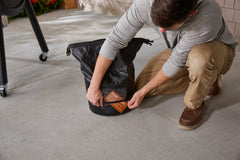 Man Removing Label From Clear Label Pocket