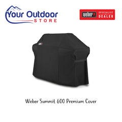 Weber Summit 600 Premium Cover. Hero image with title and logos