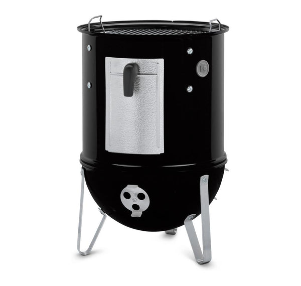 Black | Weber Smokey Mountain Cooker 37cm. Lid off