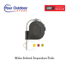 Weber Ambient Temperature Probe. Hero image with title and logos