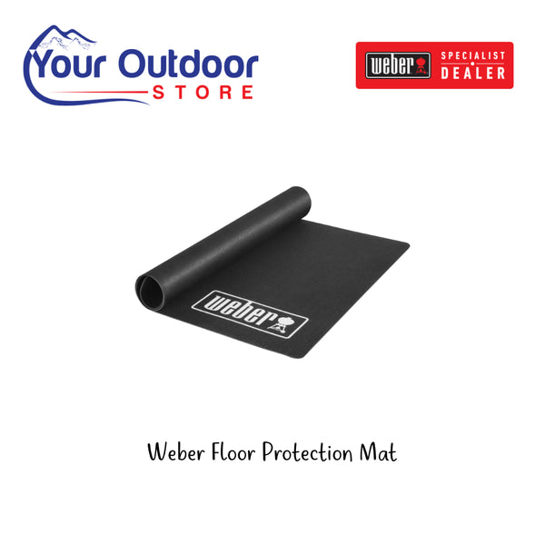 Weber Floor Protection Mat. Hero Image Showing Logos and Title. 