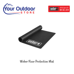Weber Floor Protection Mat. Hero Image Showing Logos and Title. 