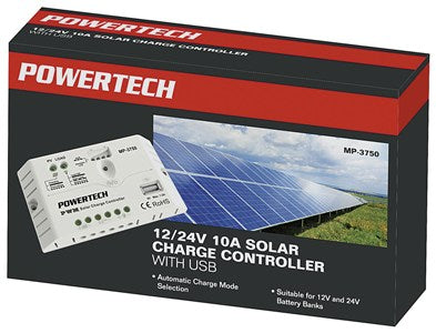 Powertech 12/24v Solar Charge Controller With Led Indicator and USB
