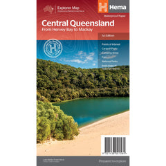 Hema Central Queensland Waterproof Map 1st Edition. Front Cover