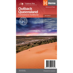 Hema Outback Queensland Waterproof Map 4th Edition. Front Cover