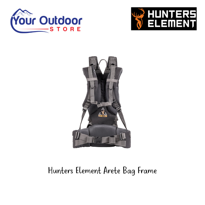 Hunters Element Arete Bag Frame. Hero Image Showing Logos and Title.  