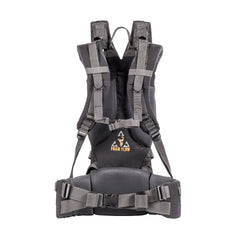Black | Hunters Element Arete Bag Frame Front View Showing Straps Done Up. 
