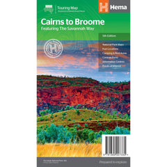 Hema Savannah Way - Cairns To Broome 5th Edition Touring Map. Front Cover