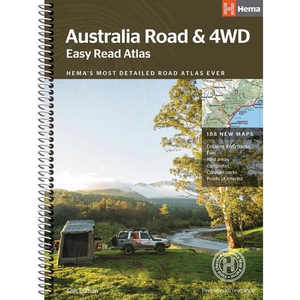 Hema Australia Road & 4WD Easy Read Atlas 12th Edition. Front Cover