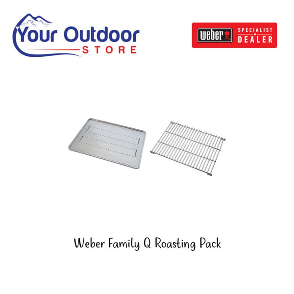 Sliver | Weber Family Q Roasting Pack. Hero image with title and logos