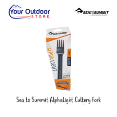 Sea To Summit AlphaLight Cultery Fork. Hero Image Showing Logos and Title.