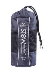Navy | Rainbird STOWaway Pant storage bag. Rainwear
