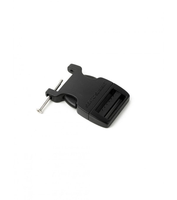 Black | Sea to Summit Field Repair Buckle. Side Release 1 Pin. Pin Slightly removed to show function