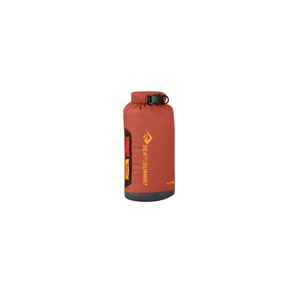 Picante | Sea to Summit Big River Dry Bag Shown Packed and Sealed Up With Clip. 