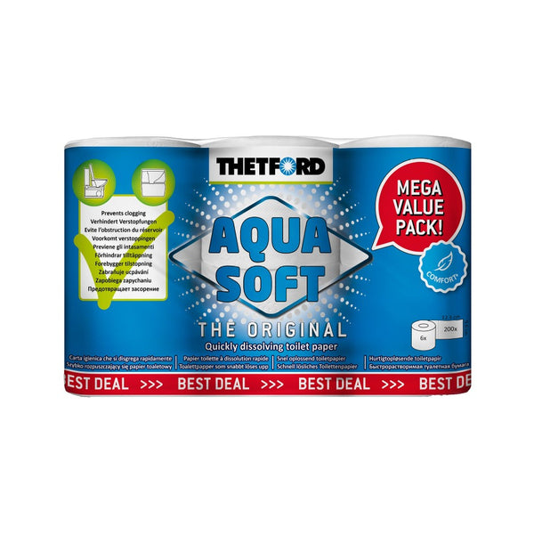 Thetford Aqua Soft Toilet Paper 6pk