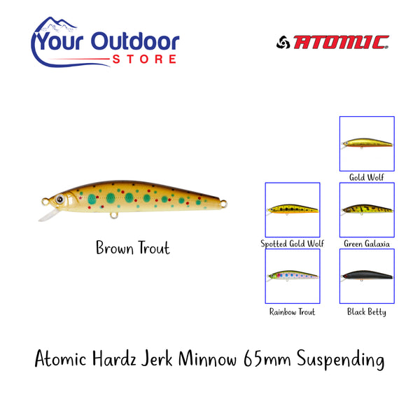 Brown Trout | Atomic Hardz Jerk Minnow 65 Suspending. Hero