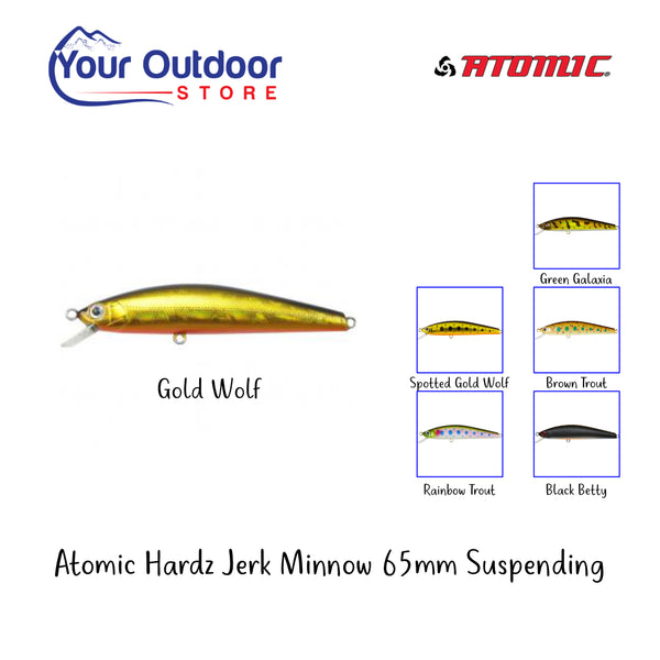Gold Wolf | Atomic Hardz Jerk Minnow 65 Suspending. Hero