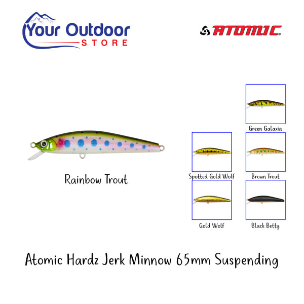 Rainbow Trout | Atomic Hardz Jerk Minnow 65 Suspending. Hero