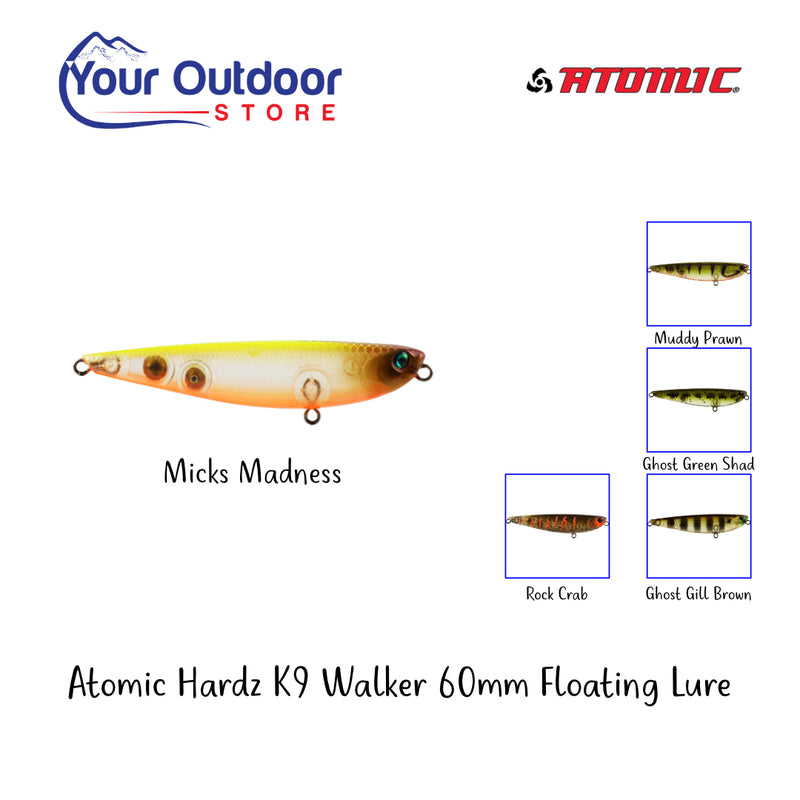 Micks Madness | Atomic Hardz K9 Walker 60 Floating Lure. Hero