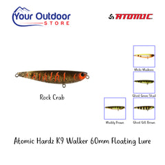 Rock Crab | Atomic Hardz K9 Walker 60 Floating Lure. Hero