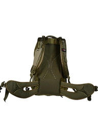 Jet Black | Back panel and waist belt in Moss colour