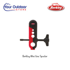 Berkley Mini Line Spooler. Hero image with title and logos