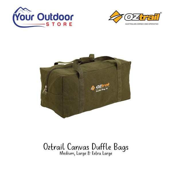 Khaki | Canvas Duffle Bag. Branded Hero Image