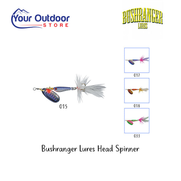 Bushranger Head Spinner. Hero image with title and logos