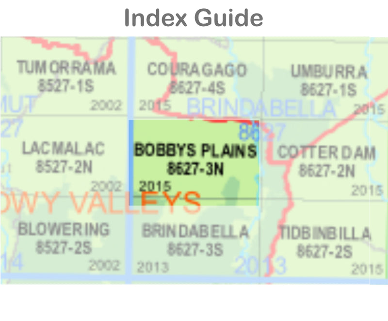 Bobbys Plain 8627-3-N NSW Topographic Map 1 25k