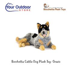 Blue | Bocchetta Cattle Dog Plush Toy - Orazio. Hero image with logos and title