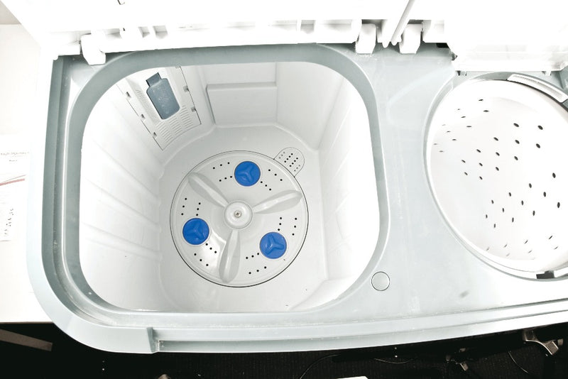 White | Companion Twin Tub Washing Machine. Internal Tub View of agitator 