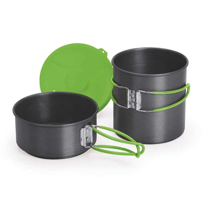 Companion Pro Nano 2 Piece Solo Cookset Separated pots with lid behind