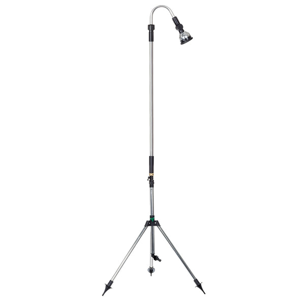 Outdoor shower stand set up