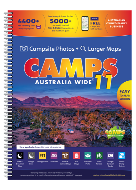 Camps 11 Australia Wide B4 Spiral Book Easy Read Edition. Front cover