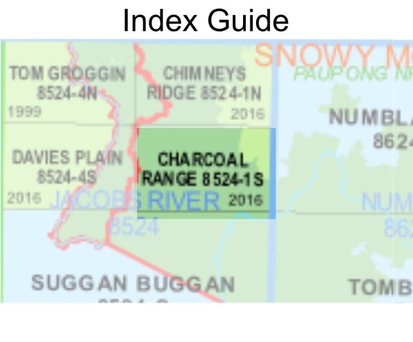 Charcoal Range 8524-1-S NSW Topographic Map 1 25k