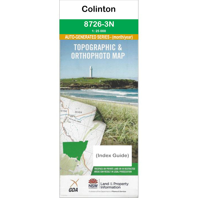 Colinton 8726-3-N NSW Topographic Map 1 25k