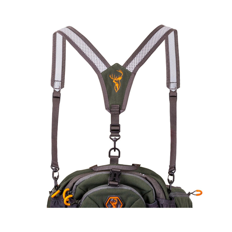 Forest Green | Hunters Element Divide Belt Bag Showing Shoulder Straps.