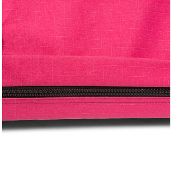 Pink | Close up of black Zipper in the Bright Pink Canvas #colour_pink