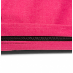 Pink | Close up of black Zipper in the Bright Pink Canvas #colour_pink